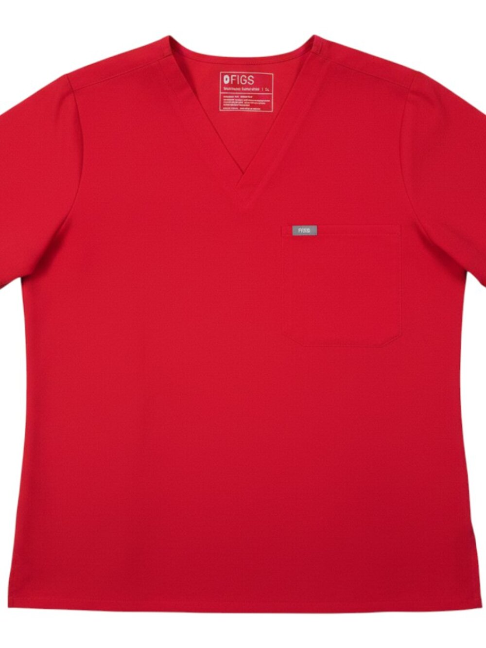 FIGS Catarina Scrub Top Women's XL Red V-Neck Technical Collection